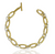 THIN GOLD TWO-TONE RAVELLE HAMMERED CHAIN BRACELET