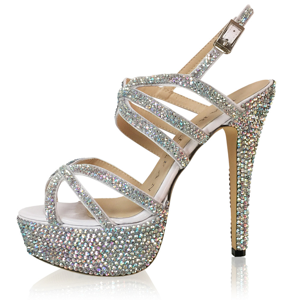 Kendra Hale - Crystal strappy sandal heels