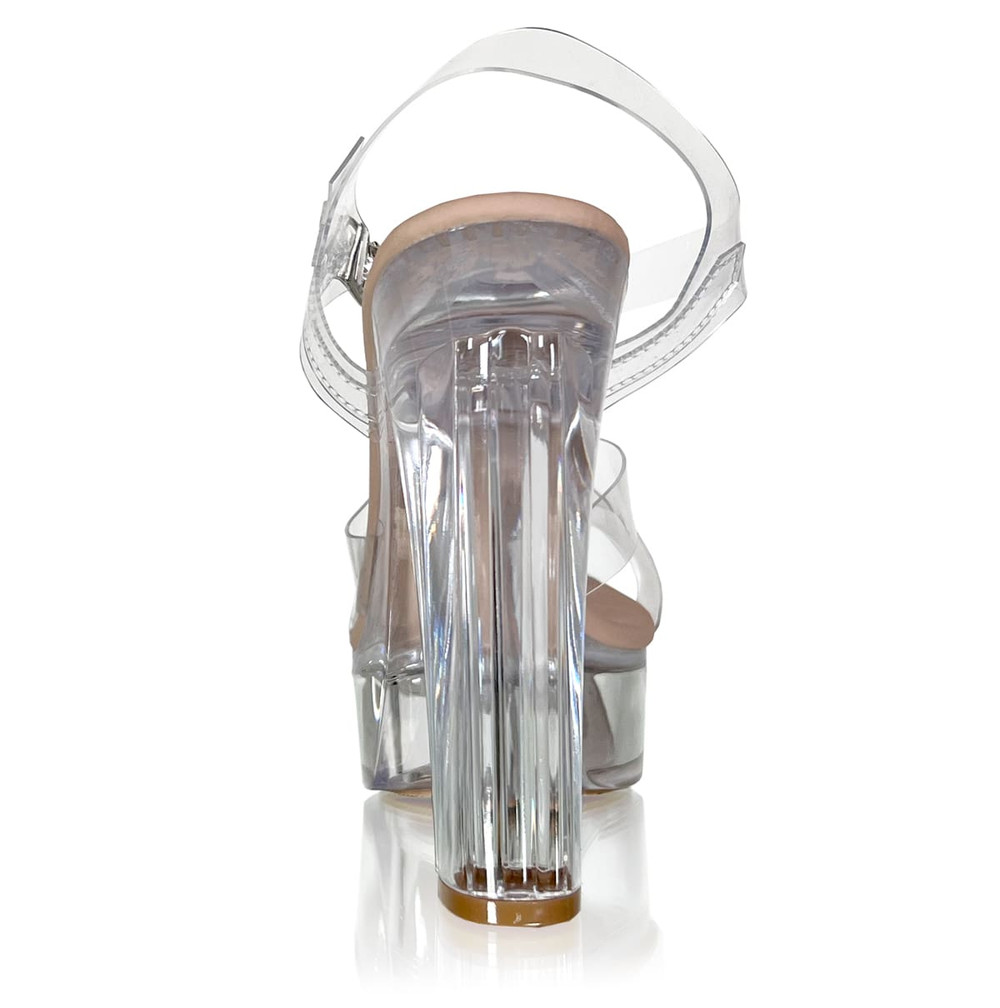 asos clear block heels