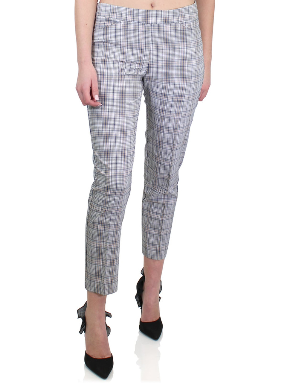 Checkered 4 Way Stretchable Pocketed Fitted Pants