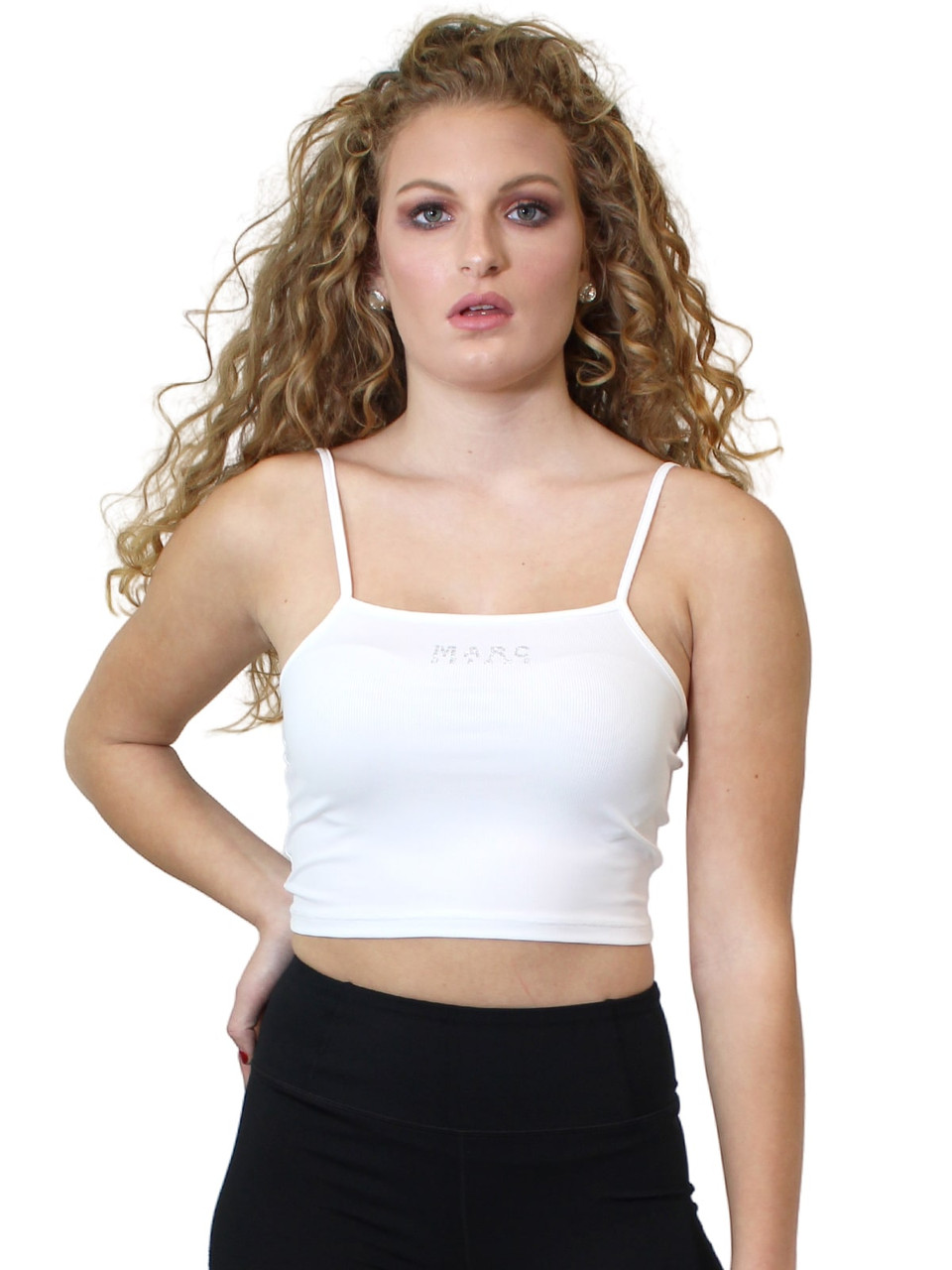 Crystal Logo Ribbed Cami