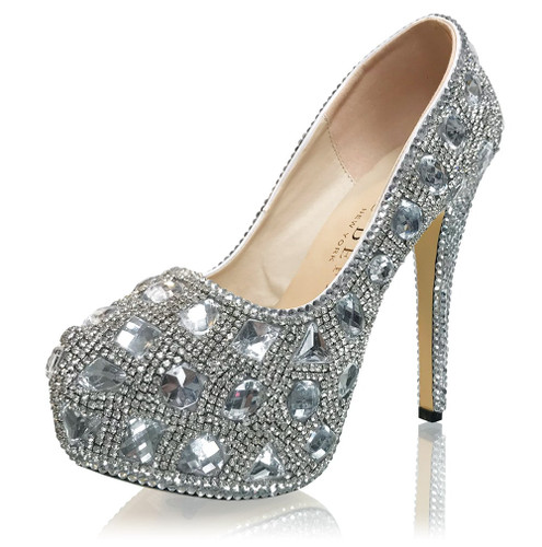 Marc Defang Angelina AB Crystal Pageant Platform Prom Shoe
