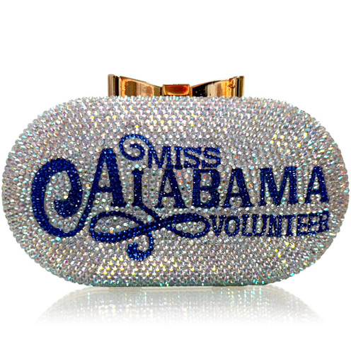 Crystal Evening Bag Rose Gold Bow Clasp (Pro Max Friendly)