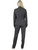 Pinstripe Peak Lapel Tailored Blazers - Dark Grey