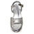 Silver Peep Toe Platform Sandal Heels 