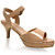Nude Peep Toe Platform Sandal Heels 