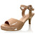 Nude Peep Toe Platform Sandal Heels 