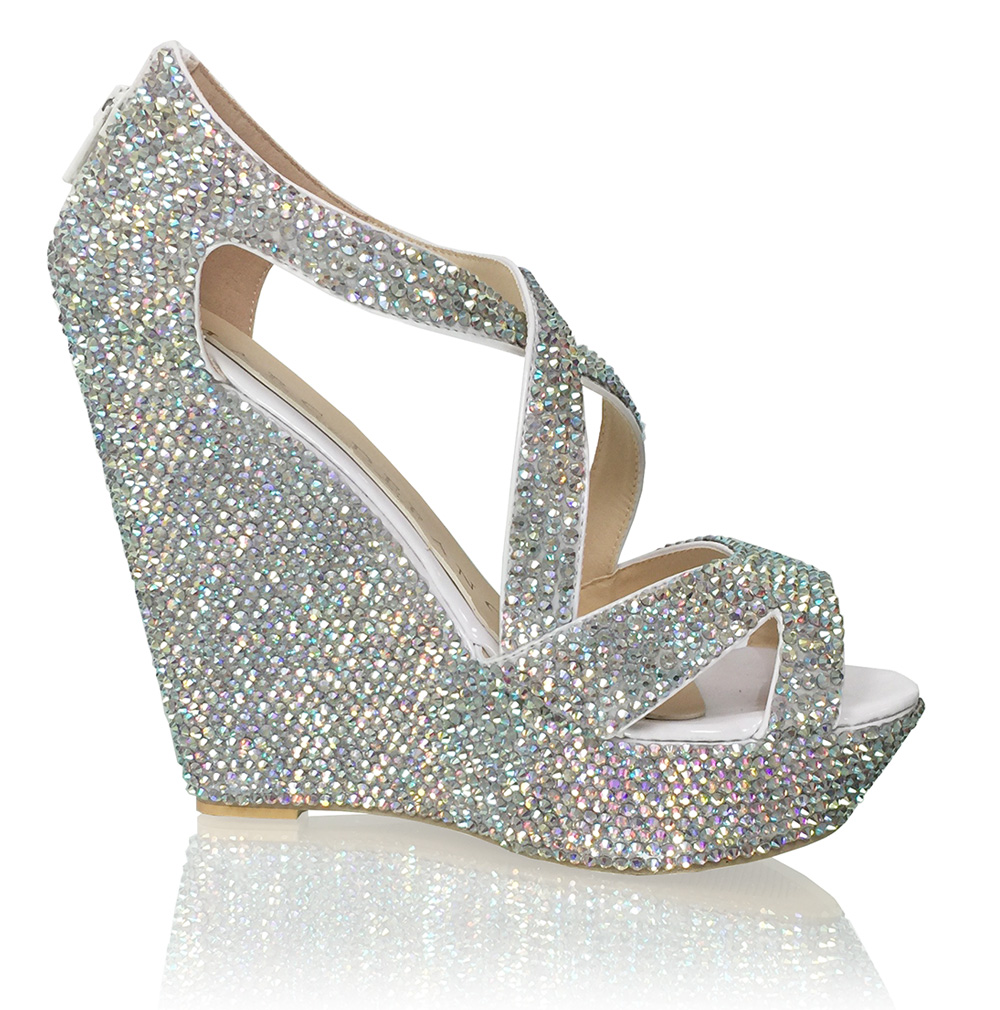 Marc Defang Angelina AB Crystal Pageant Platform Prom Shoe