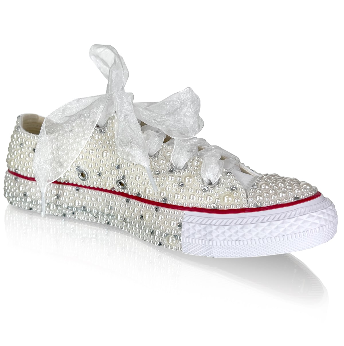 new jewelry ribbon shoes まーちゃん New “Jewelry” Shoes / Ice White ミキオサカベ