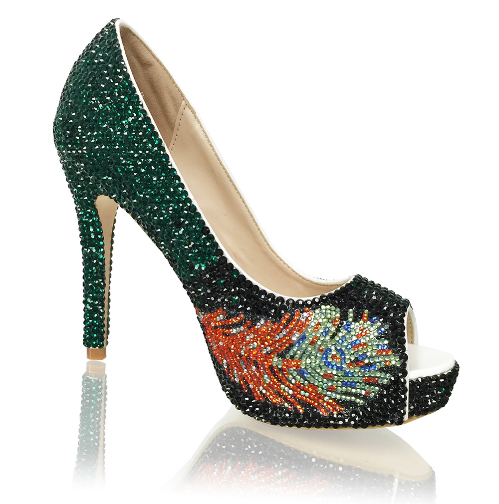 Molly Edwards Marc Defang Exclusive Peacock Heels