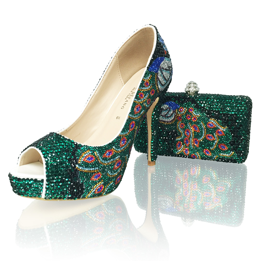 Molly Edwards Marc Defang Exclusive Peacock Heels