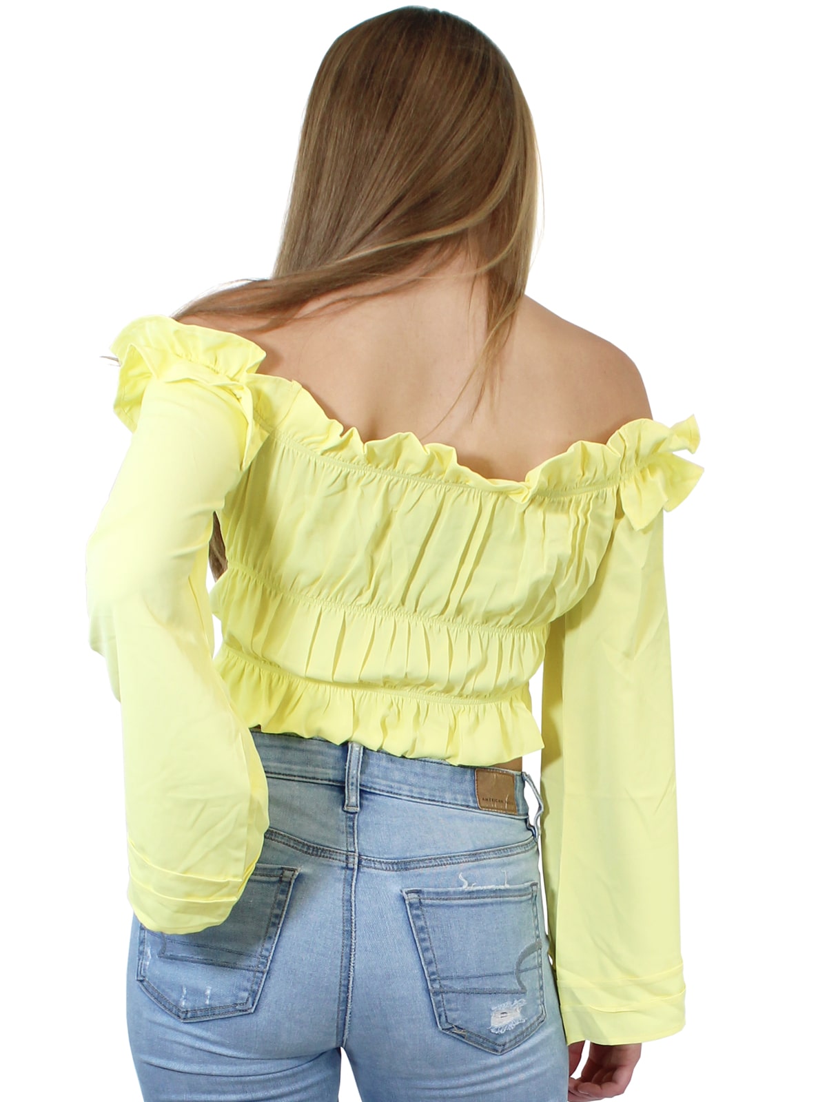 Off Shoulder Elastic Gathered Blouse