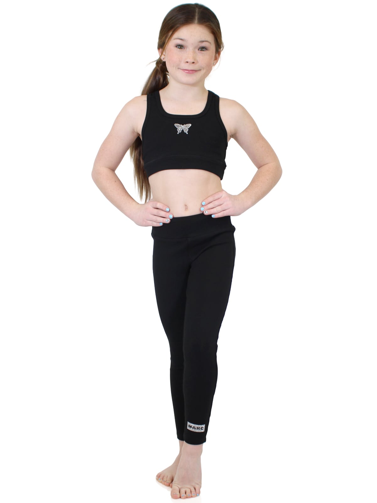  Marc Defang Lola Grace Fields Style Girls Cotton Spandex  Athletic Black Sports Bra (as1, Alpha, x_s, Regular): Clothing, Shoes &  Jewelry
