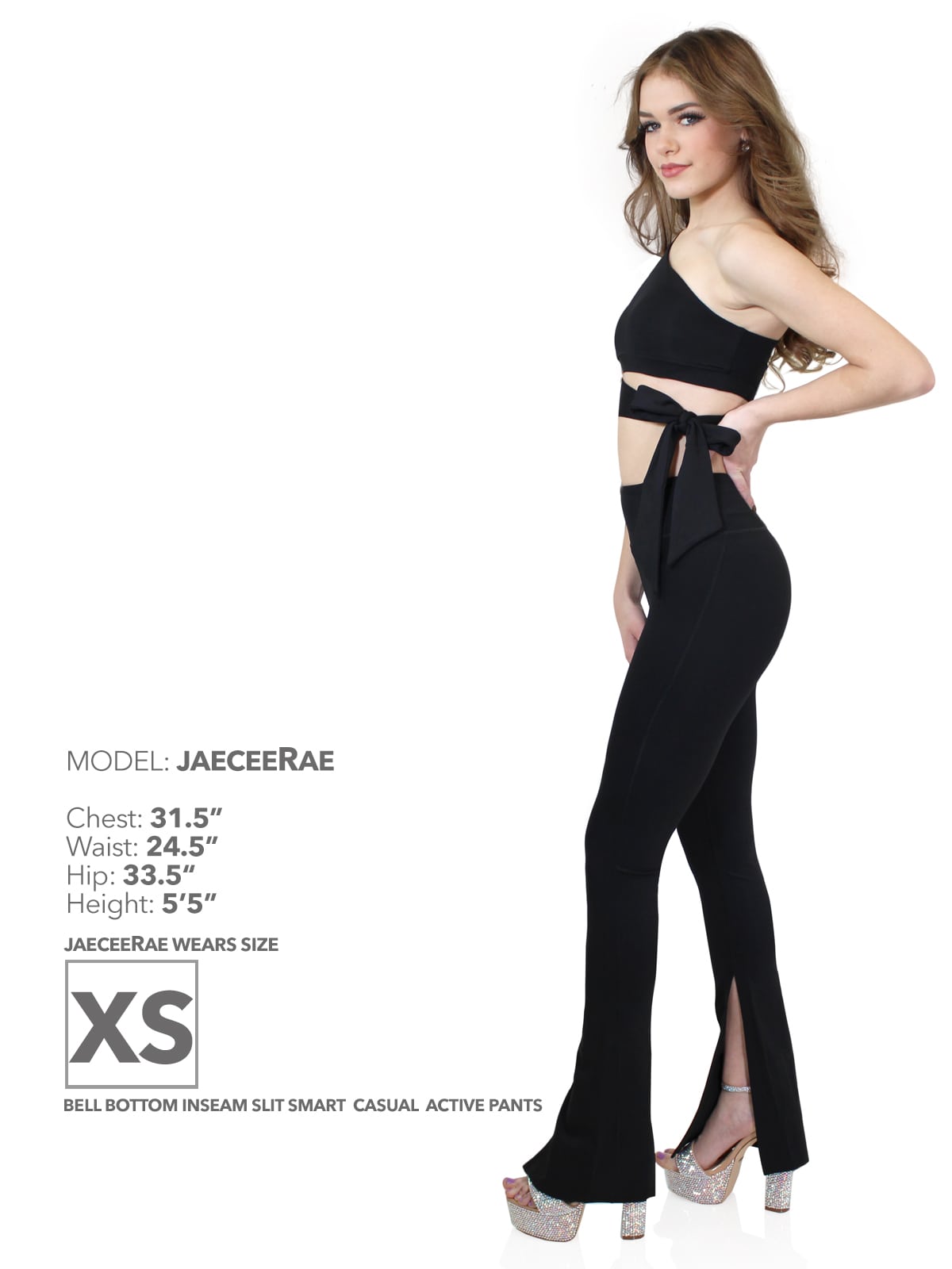 WIDE LEG PANTS WITH DRAWSTRING AND SIDE SLITS | mysite