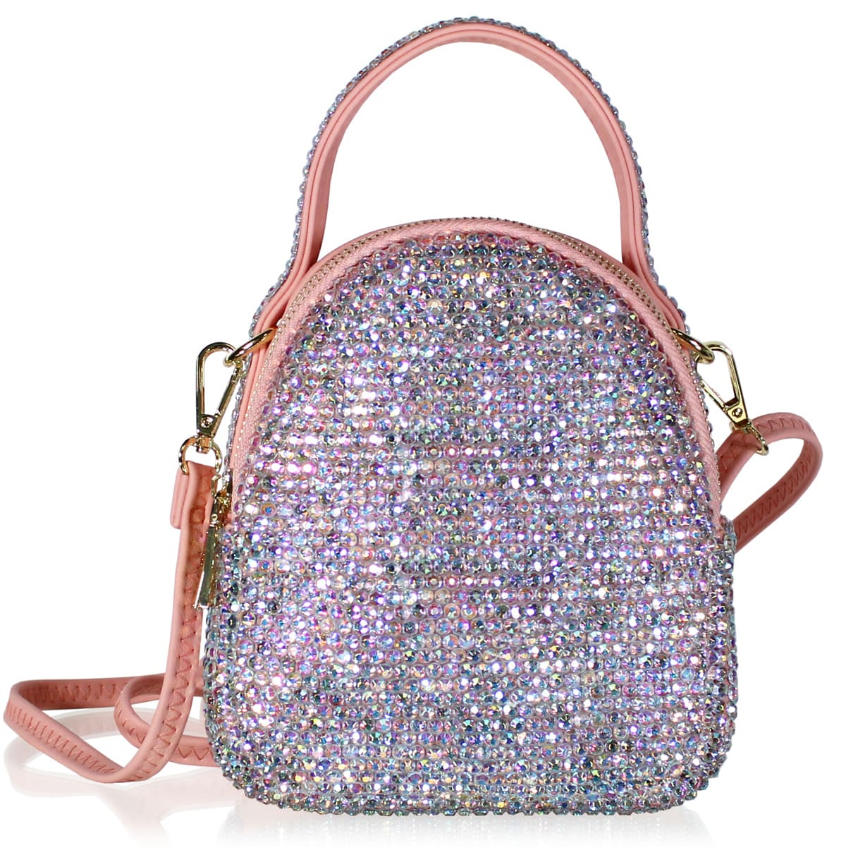 1573 Rivets Backpack Rucksack Rhinestones Daypack Multi-pocket Purse Western Women main image 3