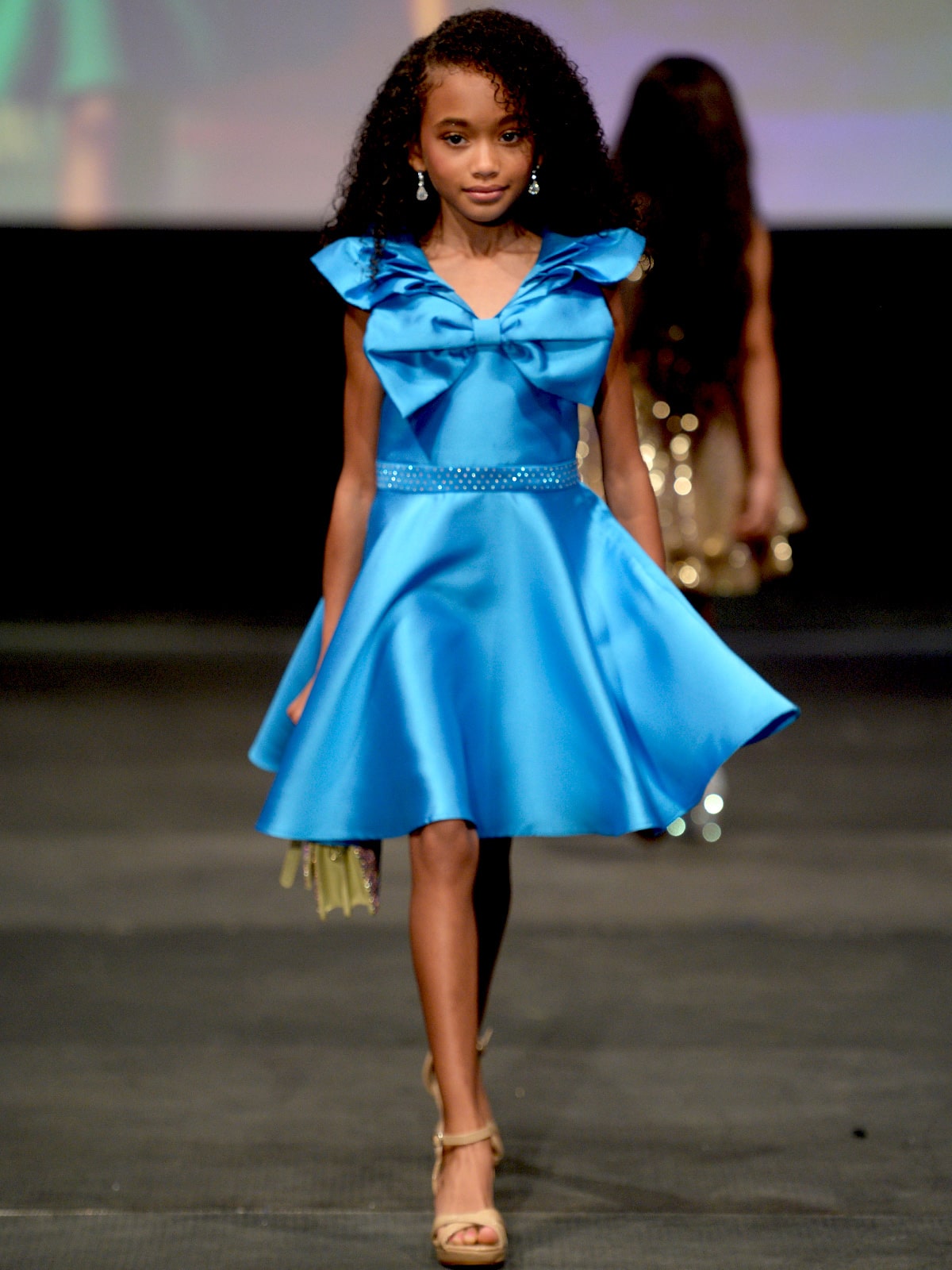 sachin and babi light blue dress Pleated collar interview cocktail dress