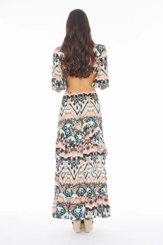 Abito Lungo Cut Out in Lurex