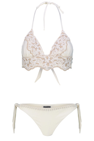 Bikini Triangolo a Vela con Finiture Decorative