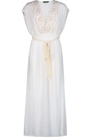 Long Lace V-Neck Dress