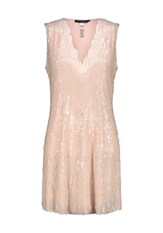 Mini Abito in Paillettes e Pizzo