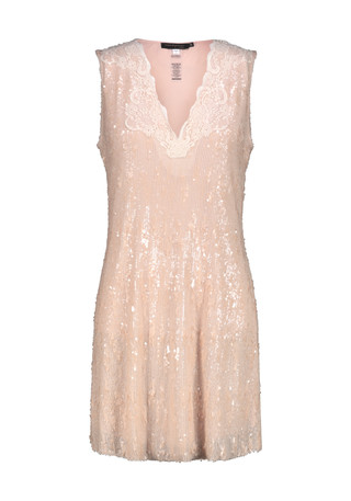 Mini Abito in Paillettes e Pizzo