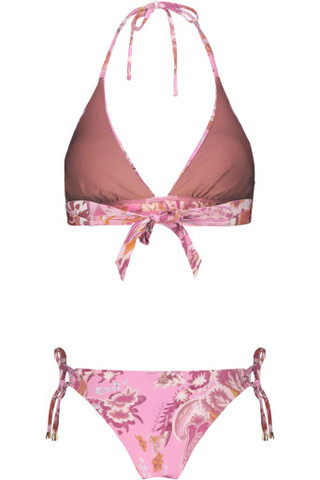 Bikini Triangolo Bralette con Strass e Slip Regular