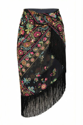 Pareo Fringe Skirt