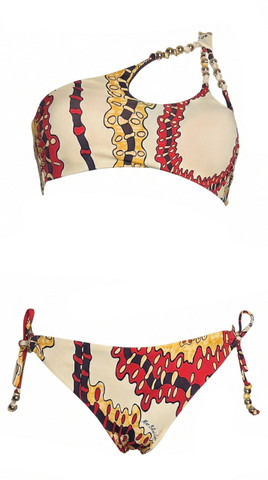 Bikini Band One Shoulder Italy Golden Balls