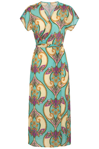 Midi Wallet Dress in Georgette