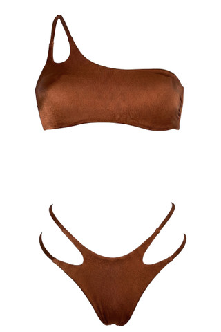 Bikini Monospalla con Cut-Out Geometrico