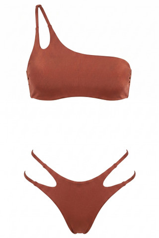 Bikini Monospalla con Cut-Out Geometrico