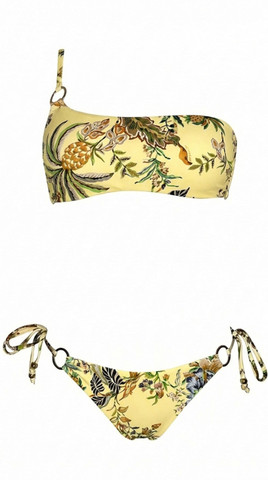 Bikini with One Shoulder Band and Brazilian Ring Brief