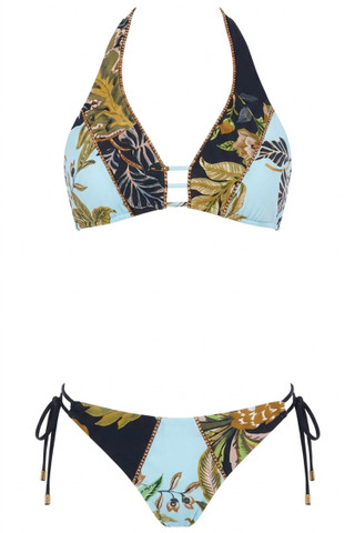Triangle Sailing Bikini with Beads and Regular Briefs