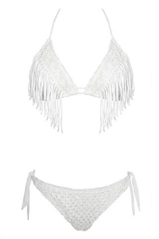 Bikini a Rete con Frange e Ferretto