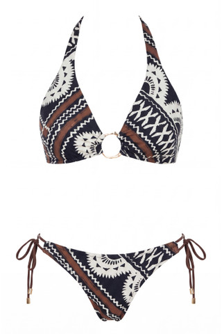 Bikini a Vela con Anello Dorato e Slip Regular