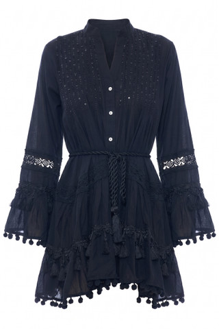 Miniabito Copricostume con Ricami e Nappe