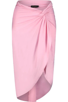 Longuette Skirt with Side Knot in Microfiber