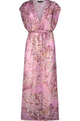 Long V-Neck Dress with Slit