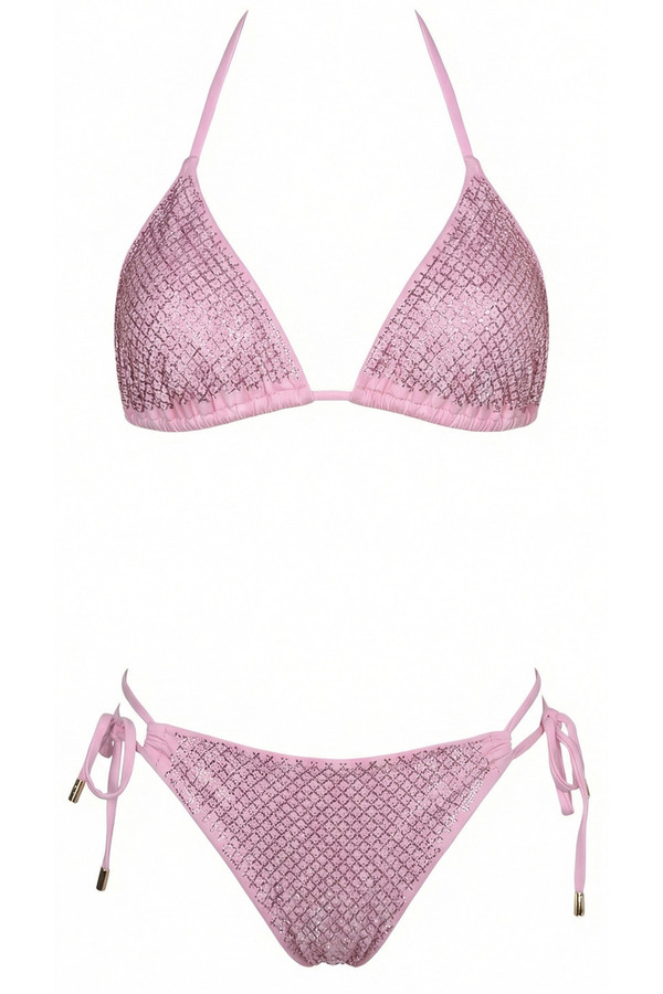 Bikini Triangolo con Strass e Slip Brasiliana