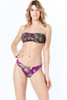 Bikini a fascia con strass e microrete - BORDEAUX RAMAGE