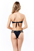 Bikini a fascia con bigiotteria e stringhe - 99N NERO