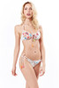 Bikini sangallo con fascia arricciata e brasiliana - FIORELLINO BURRO