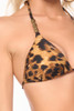 Bikini triangolo animalier con accessori ottone - Famama