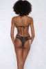 Bikini triangolo pitonato con cut out - Pine