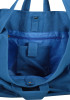 Monochrome canvas beach bag with logo - Denim