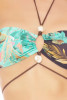 Cheetah Bandeau Bikini with Tie Waist - GHTU
