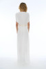 Long V-Neck Lace Dress - CRBI