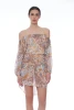 Short Dress with Curled Neckline - ACFA