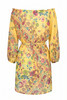 Short Dress with Curled Neckline - FLGI