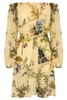 Short Dress with Curled Neckline - TRGI